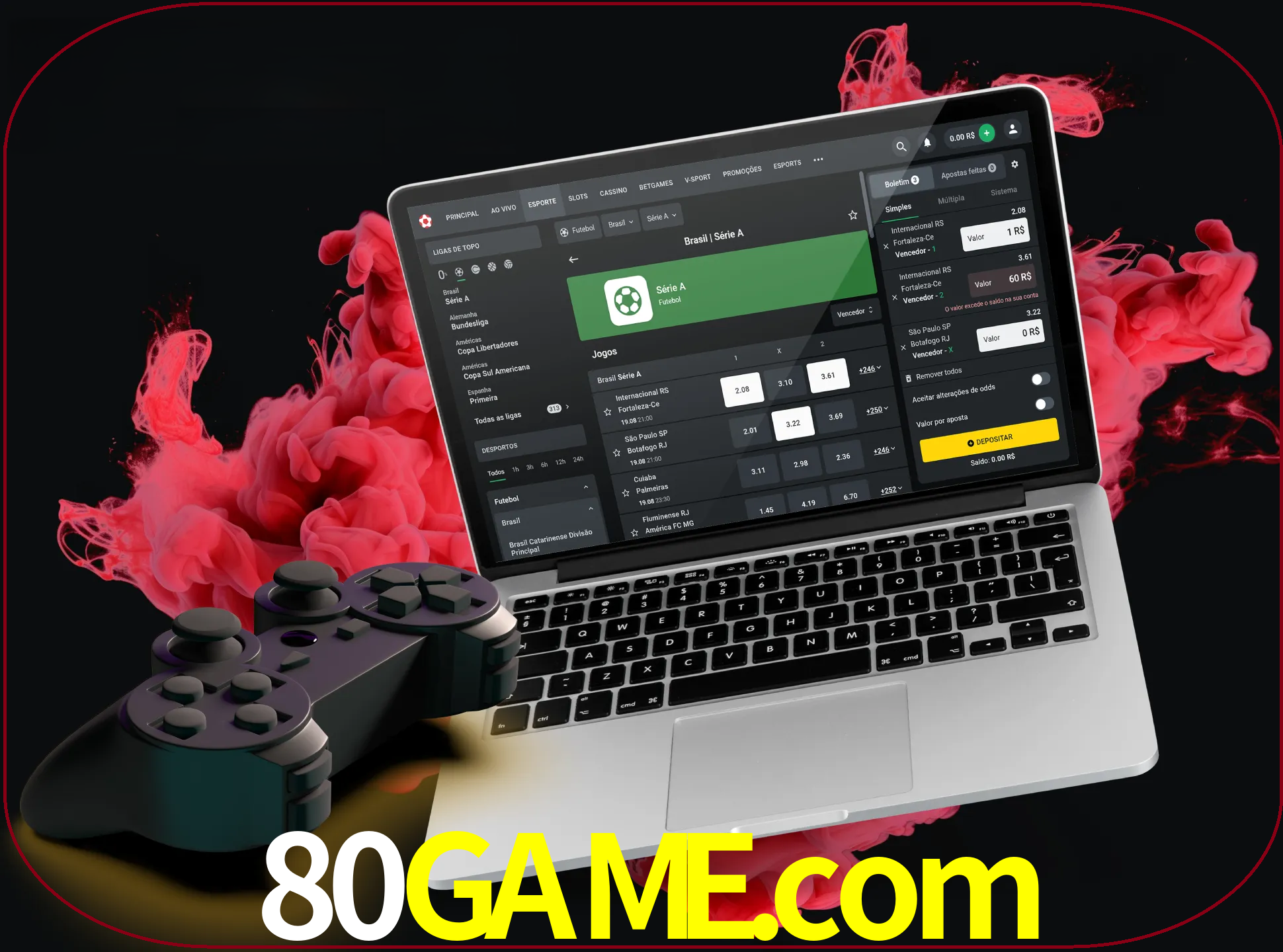 Visite a secção especial de jogos de vídeo em 80game para descobrir em que jogos pode apostar e ganhar muito dinheiro.